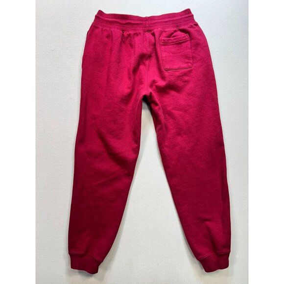 Champion Reverse Weave Jogger Sweatpants Unisex Medium Red Drawstring Fleece - Picture 7 of 10